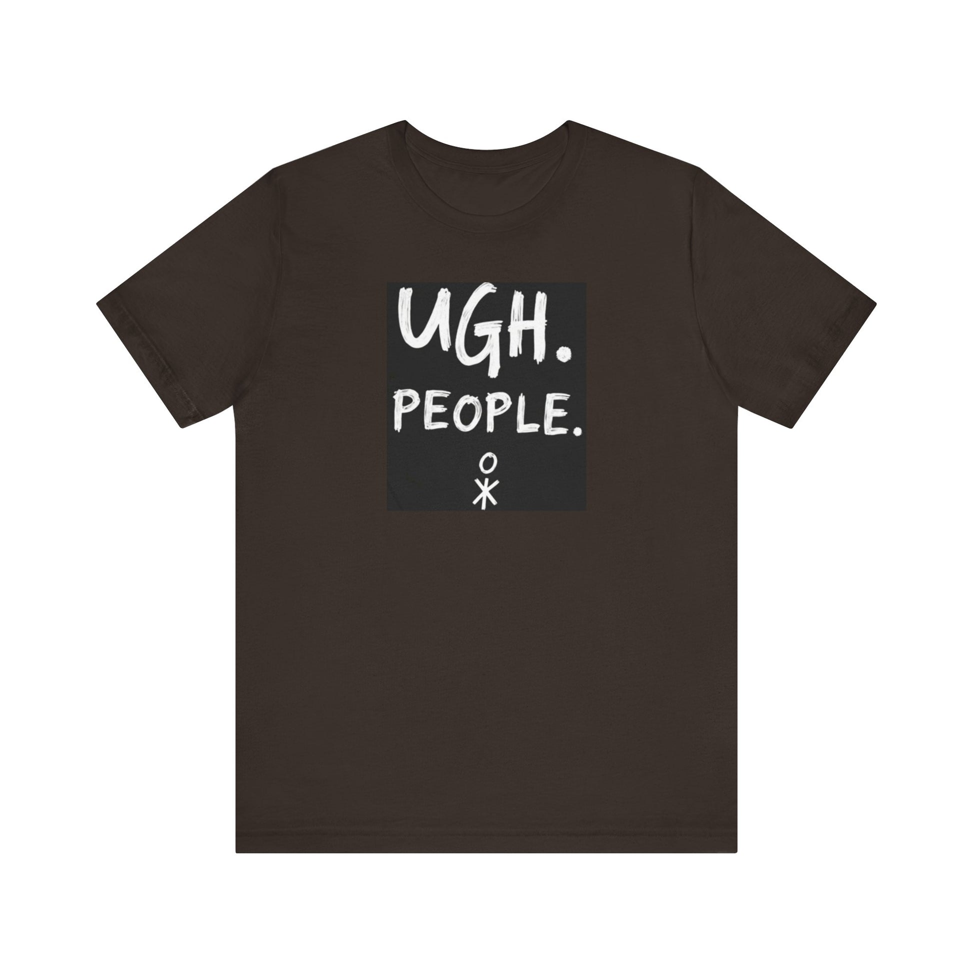 Frustration Level: UGH. PEOPLE. Unisex Tee, Funny Graphic T-Shirt, Gift for Introverts, Casual Wear, Everyday Humor - Psychonaut Swag
