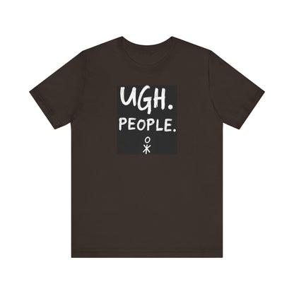 Frustration Level: UGH. PEOPLE. Unisex Tee, Funny Graphic T-Shirt, Gift for Introverts, Casual Wear, Everyday Humor - Psychonaut Swag