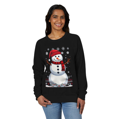 Snowman Holiday Crewneck — Snowy Season Raglan Sweatshirt