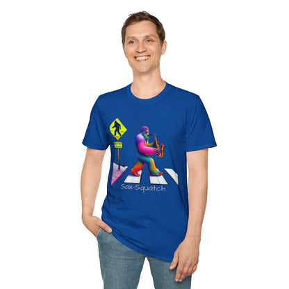 Sax-Squatch, Unisex Softstyle T-Shirt
