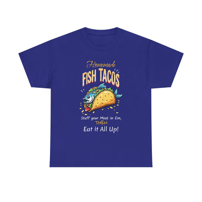 Fish Tacos Unisex Cotton Tee - Perfect for Food Lovers & Taco Tuesday - Psychonaut Swag