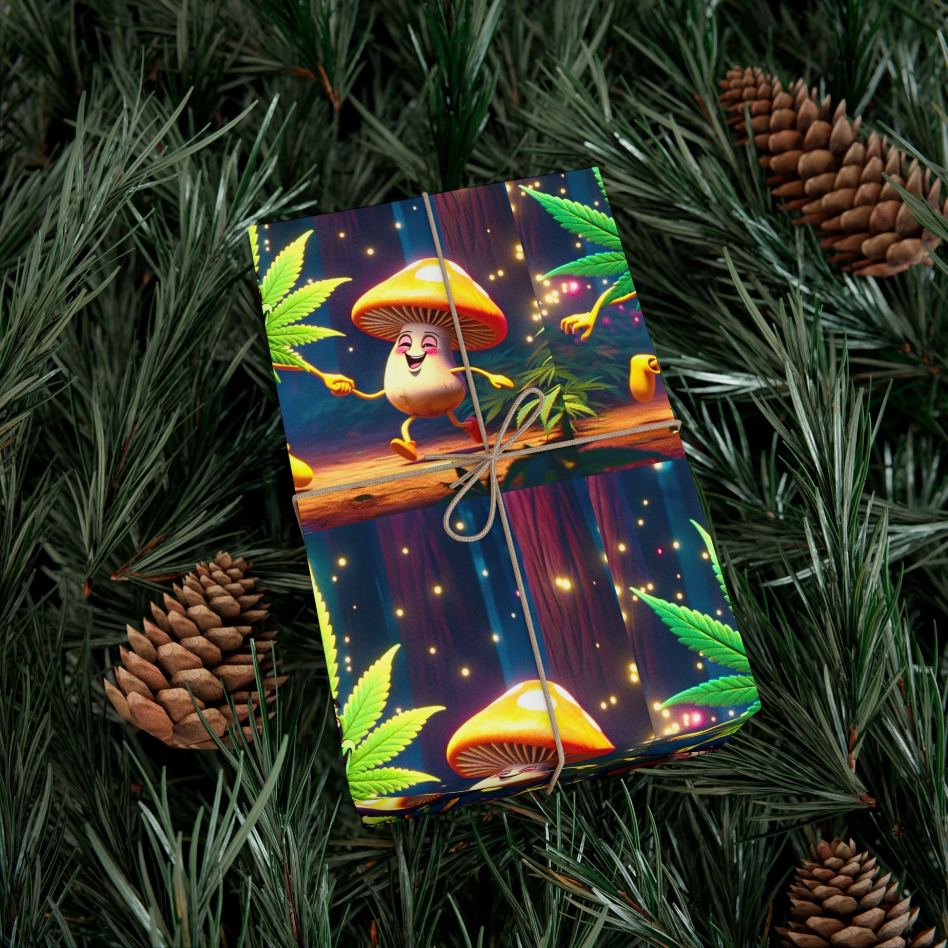 Gift Wrap Papers- Hemp leaf and friend - Psychonaut Swag