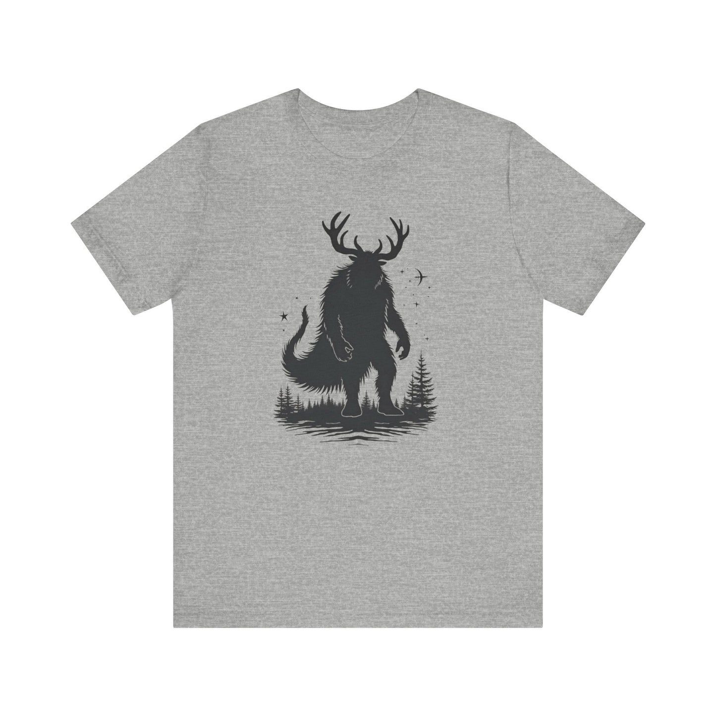 Krampus Squatch T-Shirt — Deer-Antlered Sasquatch Graphic Tee