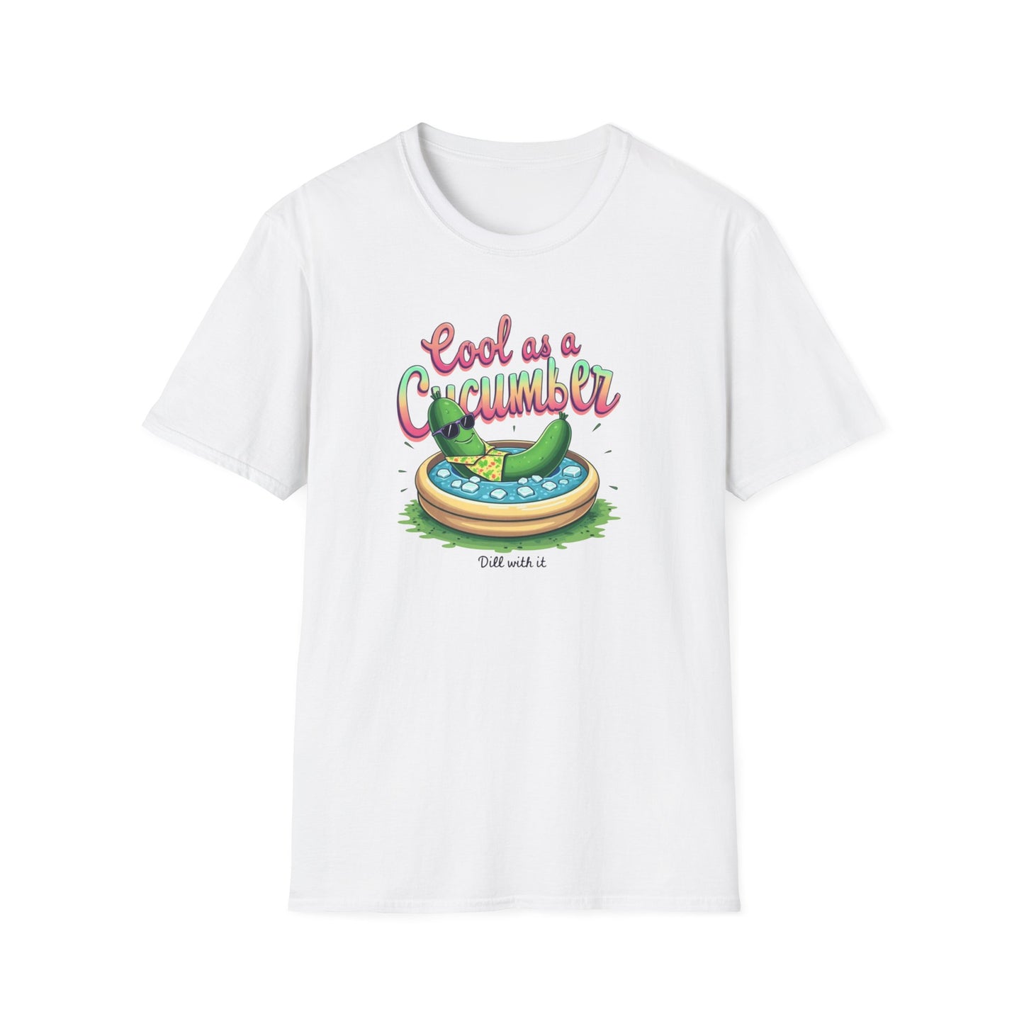 Cool as a Cucumber Unisex T-Shirt | Funny Summer Tee, Gift for Pool Parties, Relaxation Shirt, Fresh Summer Vibes, Chill Apparel, [...] - Psychonaut Swag