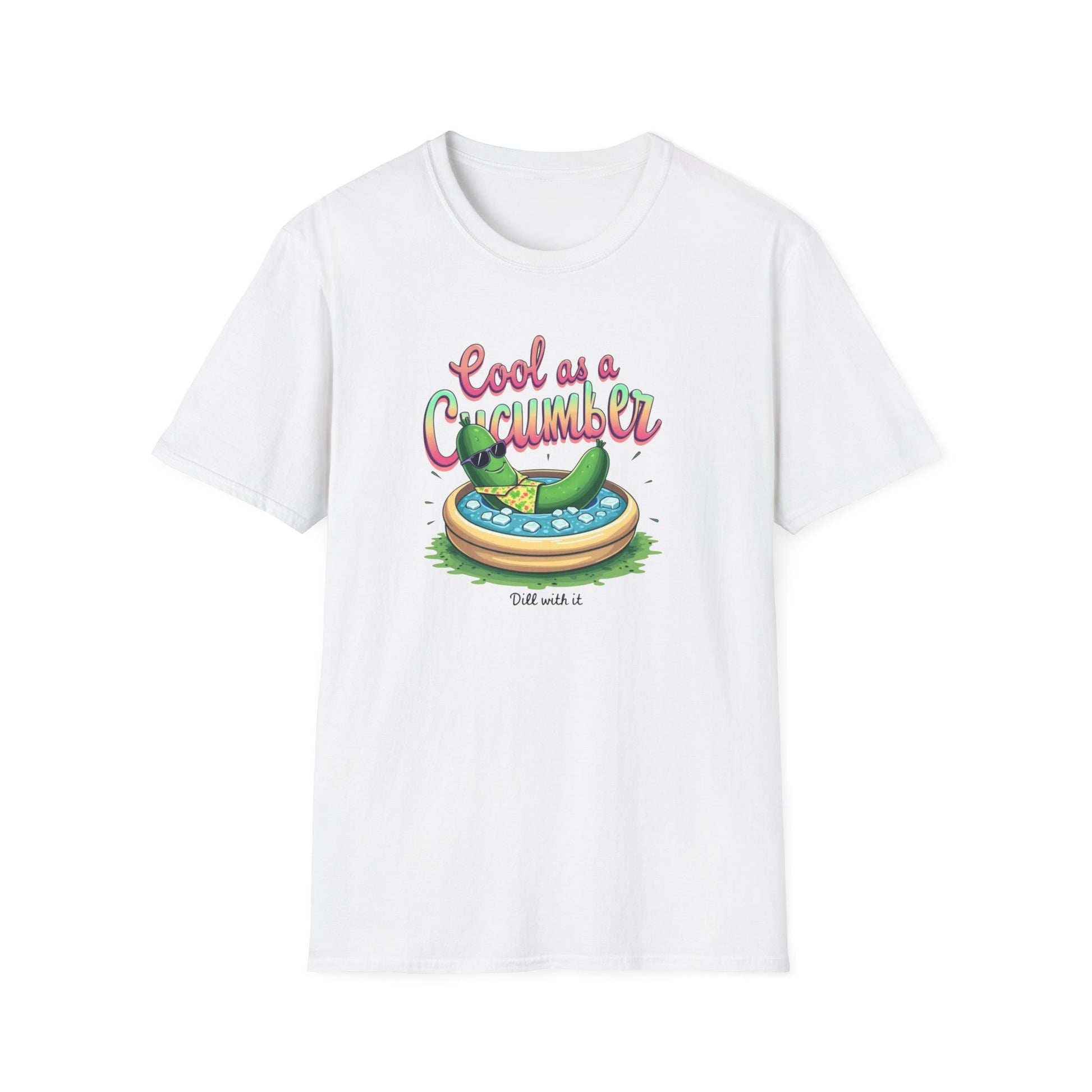 Cool as a Cucumber Unisex T-Shirt | Funny Summer Tee, Gift for Pool Parties, Relaxation Shirt, Fresh Summer Vibes, Chill Apparel, [...] - Psychonaut Swag