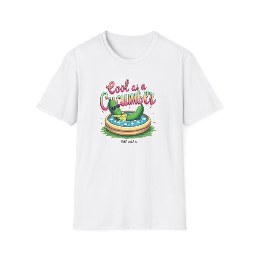 Cool as a Cucumber Unisex T-Shirt | Funny Summer Tee, Gift for Pool Parties, Relaxation Shirt, Fresh Summer Vibes, Chill Apparel, [...] - Psychonaut Swag