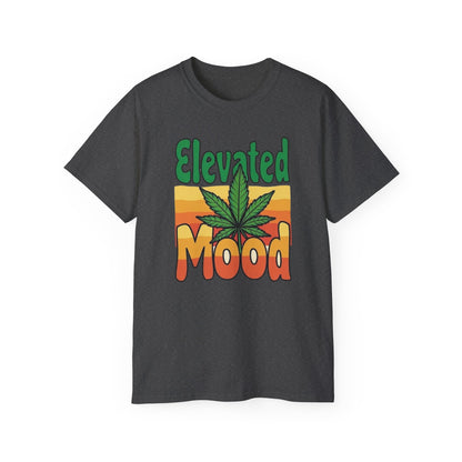 Elevated Mood Cannabis Tee, Unisex Ultra Cotton T-Shirt, Sublimated Graphic Tee, Perfect Gift for 420 Celebrations, Relaxed Fit Tee