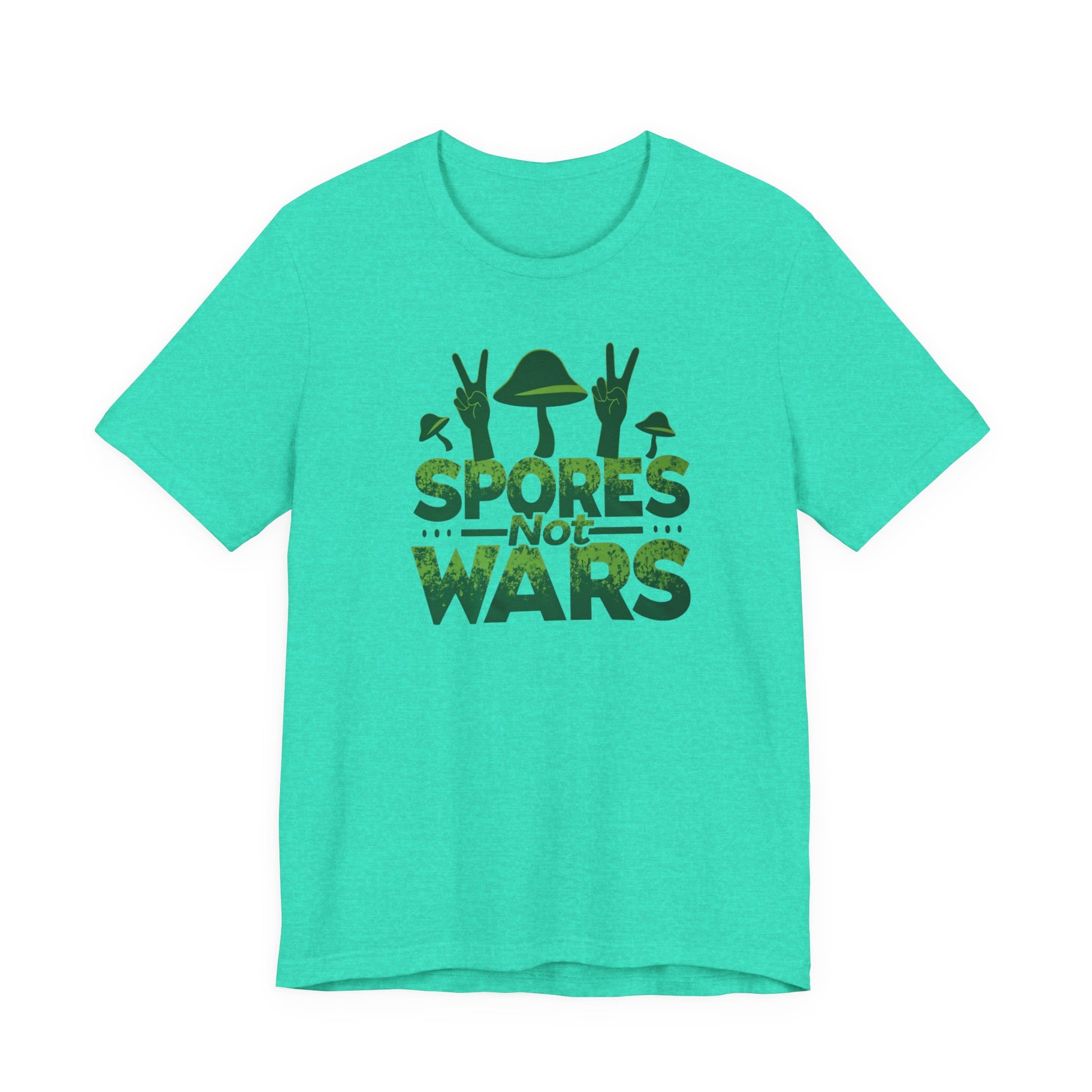 Spores Not Wars - Eco-Friendly Statement Shirt, Casual Wear, Gift for Nature Lovers, Unique Graphic Tee, Sustainable Fashion - Psychonaut Swag