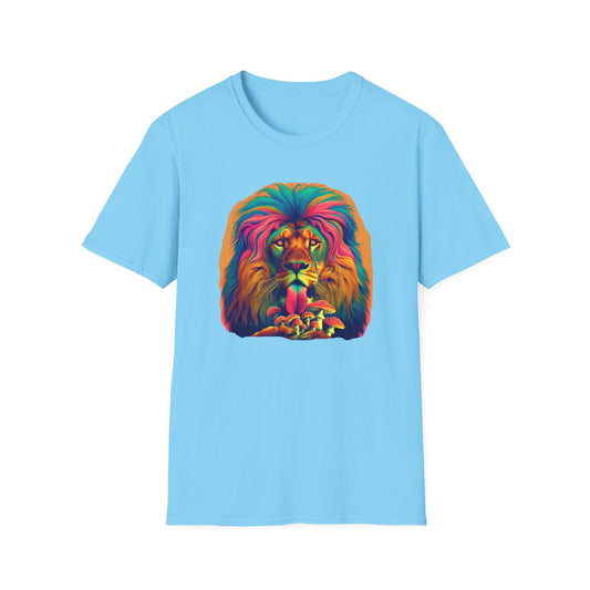 Lion Lick, Mushroom tee, Unisex T-Shirt - Psychonaut Swag