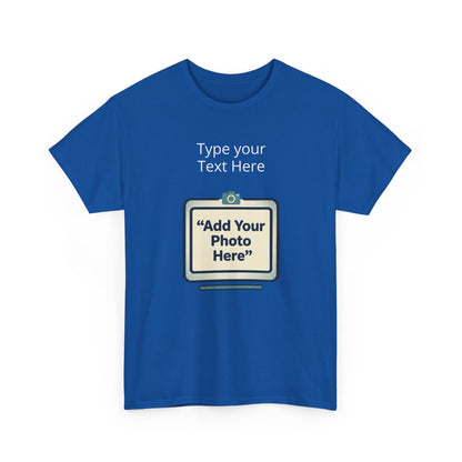 Customize Your Own (Adult) Heavy Cotton Tee — Personalized Image or Text T-Shirt