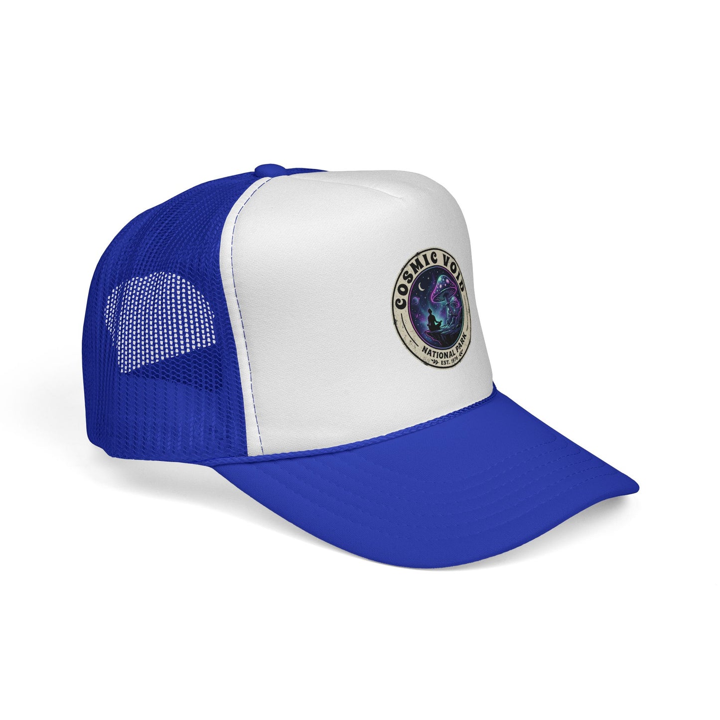 Cosmic Void Trucker Cap — Space Nebula Patch Hat