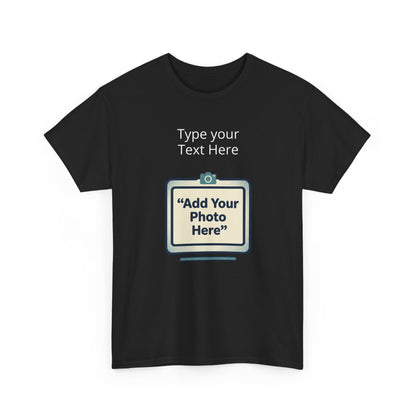 Customize Your Own (Adult) Heavy Cotton Tee — Personalized Image or Text T-Shirt