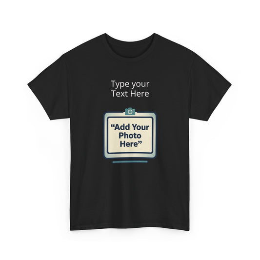 Customize Your Own (Adult) Heavy Cotton Tee — Personalized Image or Text T-Shirt
