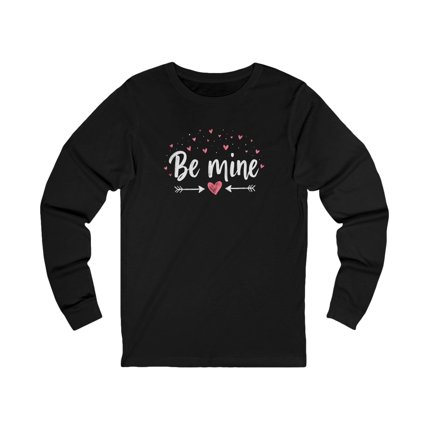 Be Mine Long Sleeve Tee — Valentine’s Day Heart Graphic Shirt