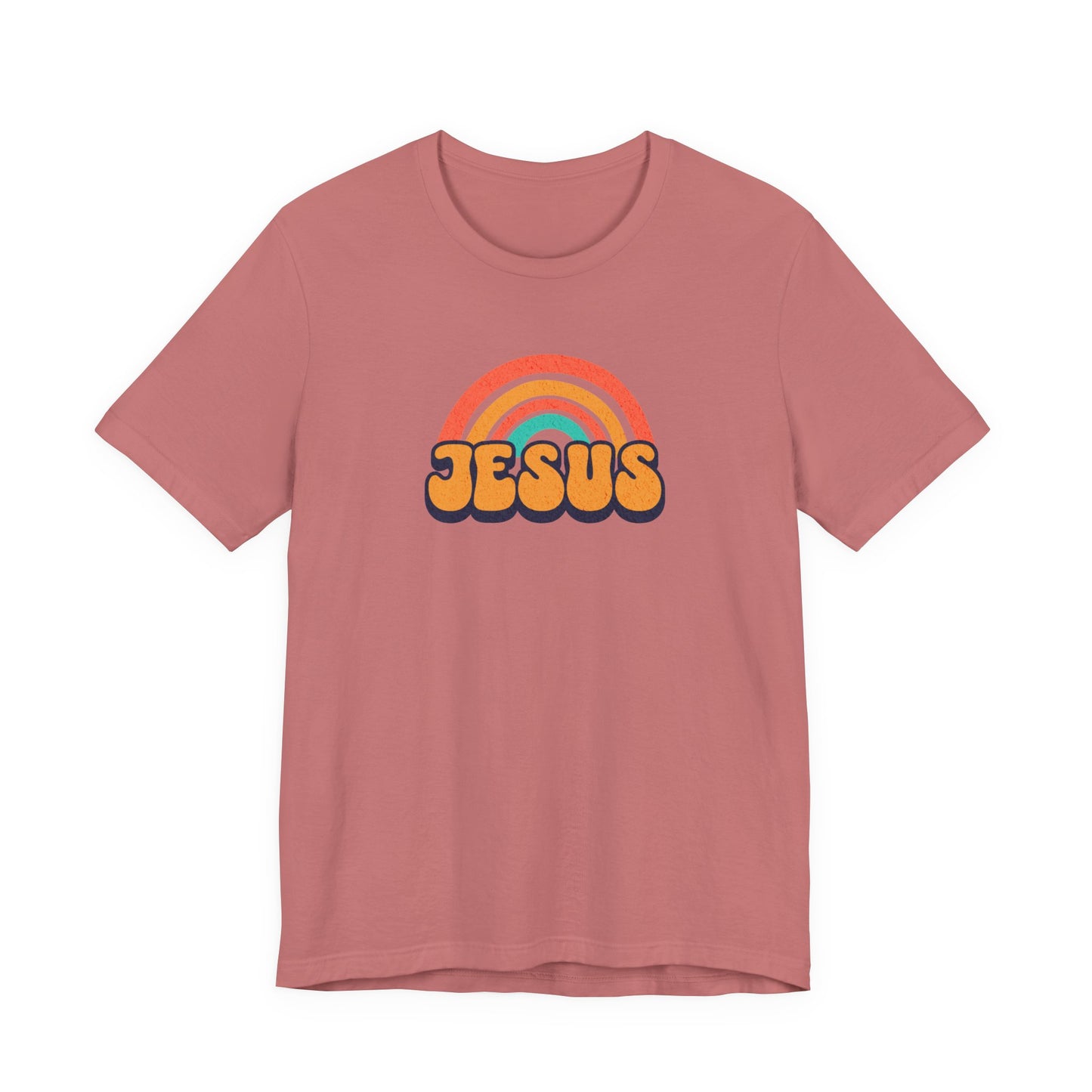 Jesus Rainbow T-Shirt — Retro Christian Faith Tee