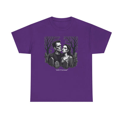 Gothic 'Until Forever' Couple Tee — Anniversary Season Graphic T-Shirt