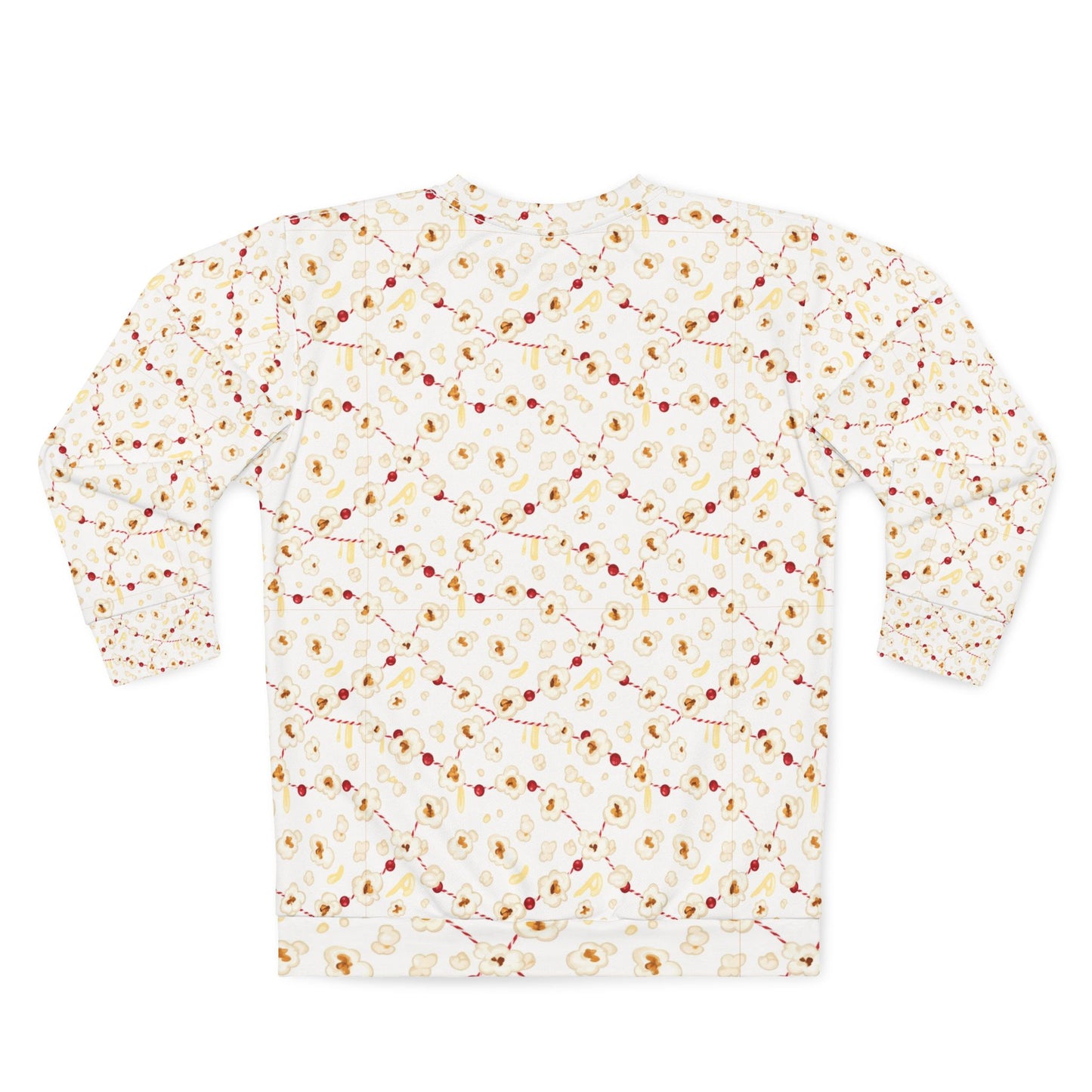 Popcorn Garland Ugly Sweater, String Light Pattern Sweatshirt