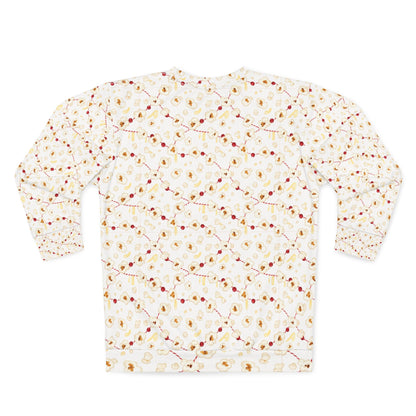 Popcorn Garland Ugly Sweater, String Light Pattern Sweatshirt