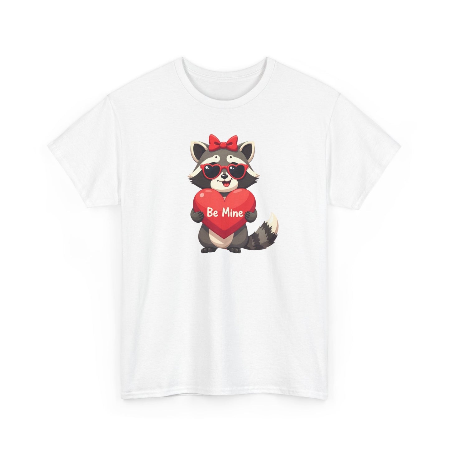 Raccoon Valentines Unisex Heavy Cotton Tee