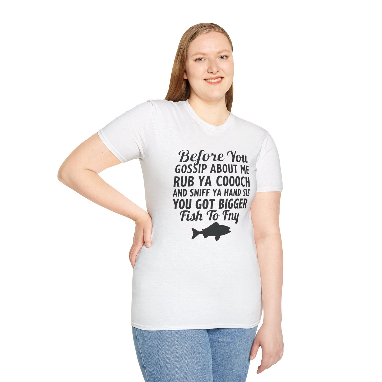 Funny Fish Fry, Unisex Softstyle T-Shirt