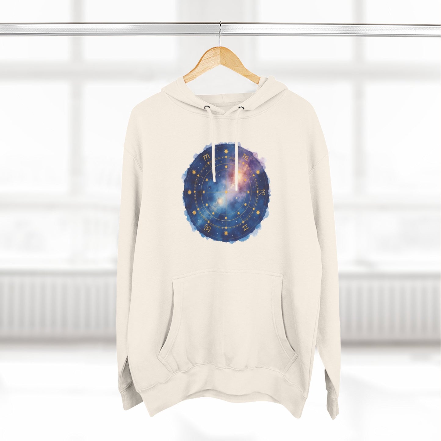 Galaxy Constellation Hoodie — Cosmic Star Map Fleece Pullover