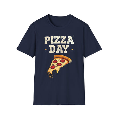Pizza Day Unisex Softstyle T-Shirt | Fun Foodie Shirt for Pizza Lovers, Casual Wear, Gift for Food Enthusiasts, Celebration Apparel