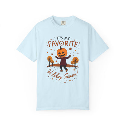 Halloween Pumpkin Head T-Shirt — "It's My Favorite Holiday Season!"