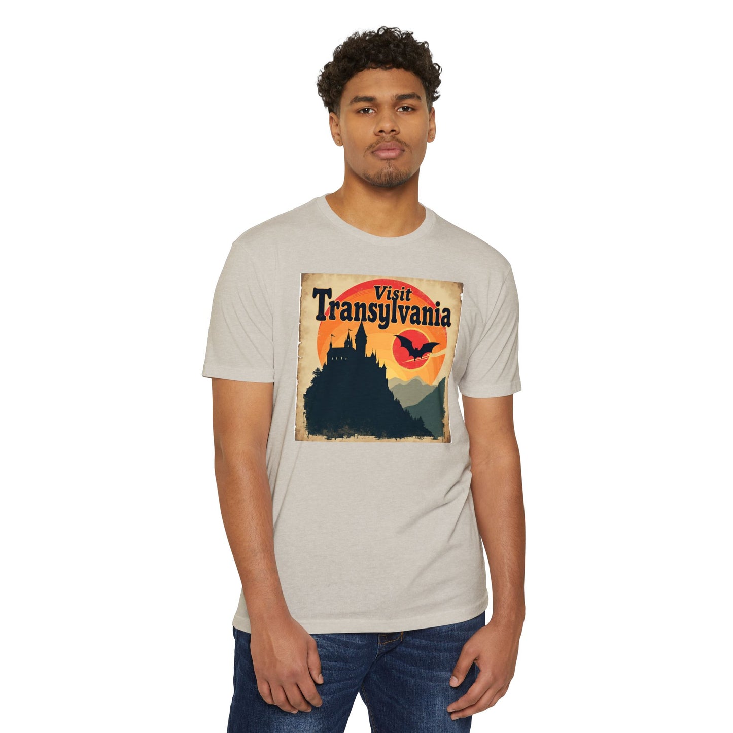 Visit Transylvania T-Shirt — Vintage Vampire Castle Halloween Tee