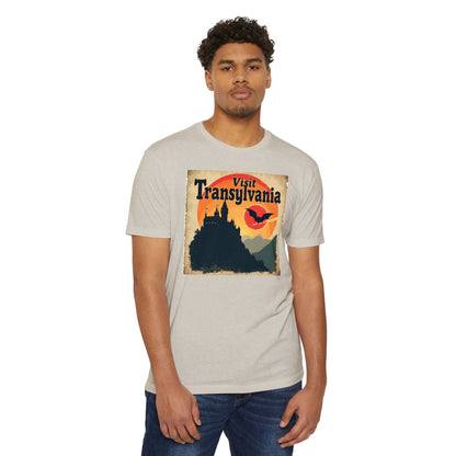 Visit Transylvania T-Shirt — Vintage Vampire Castle Halloween Tee