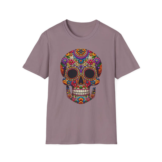 Floral Skull, Unisex Softstyle T-Shirt - Psychonaut Swag