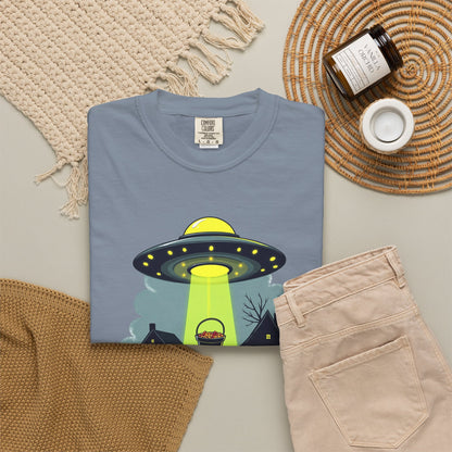 Halloween UFO Trick or Treat T-Shirt — Alien Abduction Spooky Tee