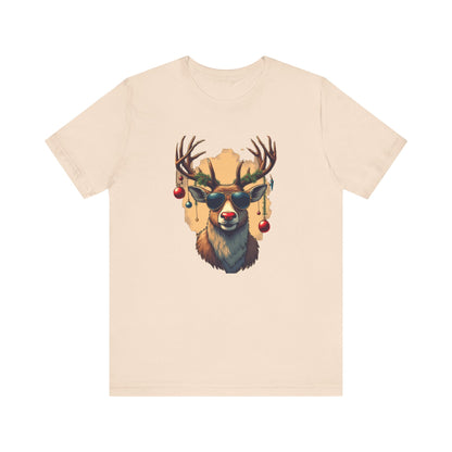 Rudolph the Party Animal, Unisex Jersey Short Sleeve Tee