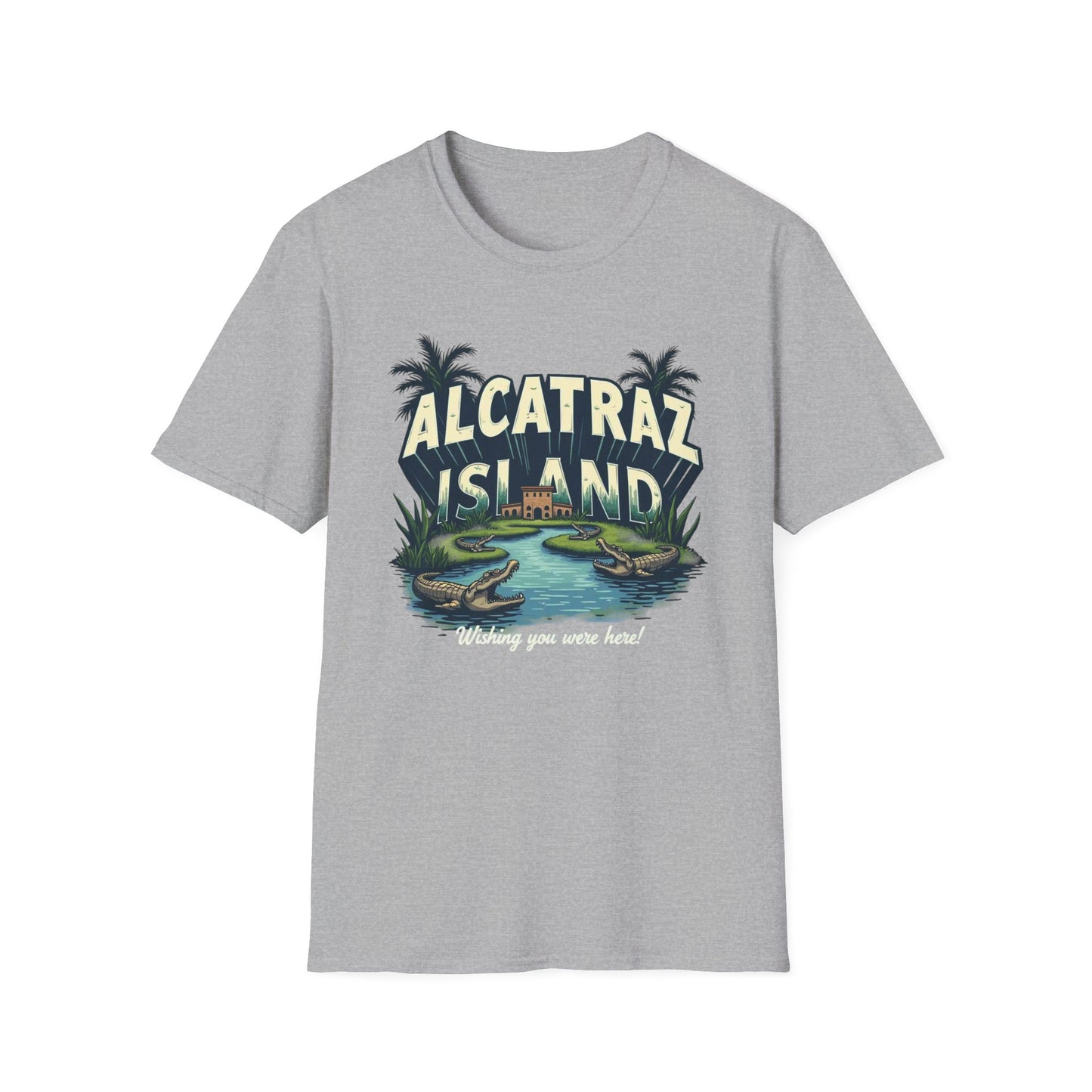 Alcatraz Island Vintage Travel T-Shirt — "Wishing You Were Here"