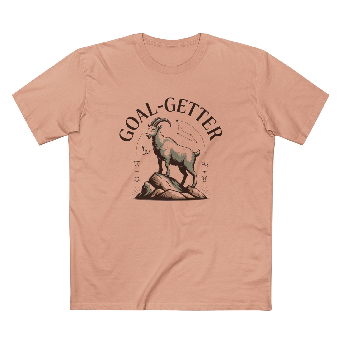 Goal-Getter Goat, Capricorn T-Shirt – Motivational Mountain Climber Tee