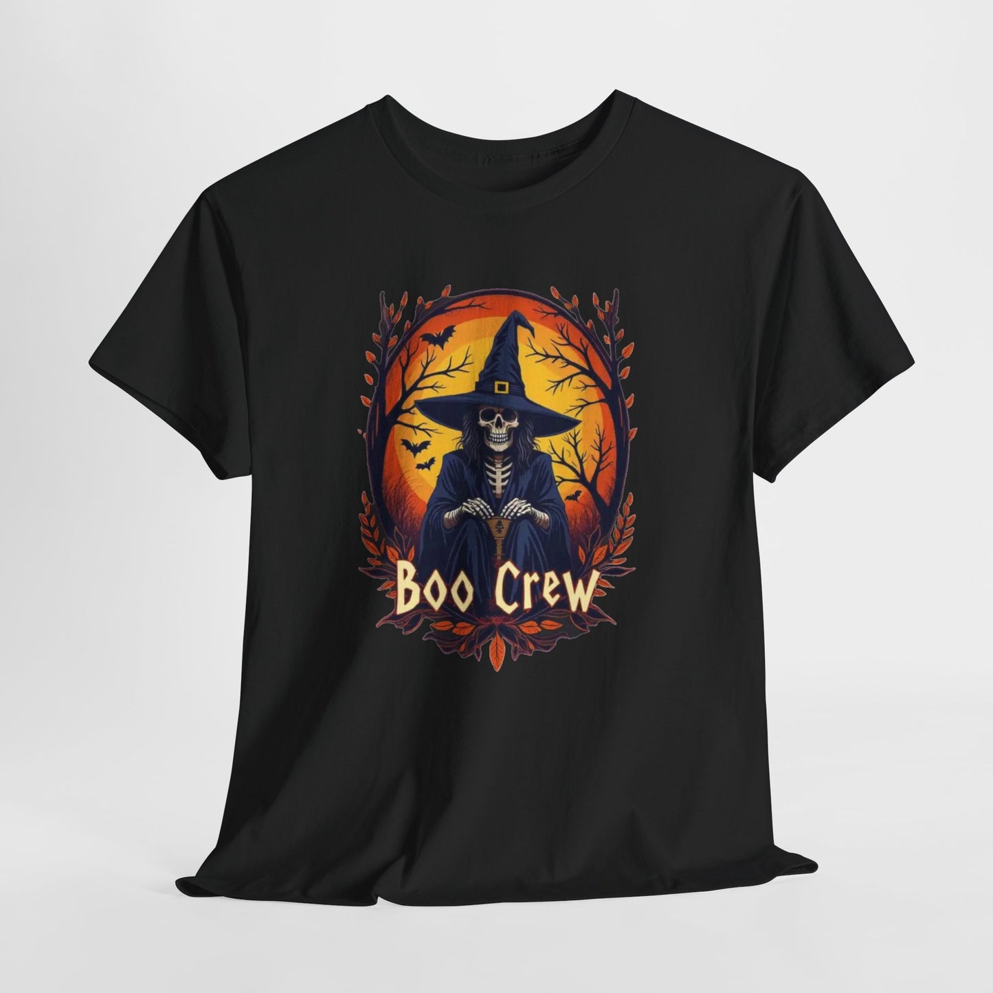 Boo Crew Halloween T-Shirt — Witch Skeleton Spooky Graphic Tee