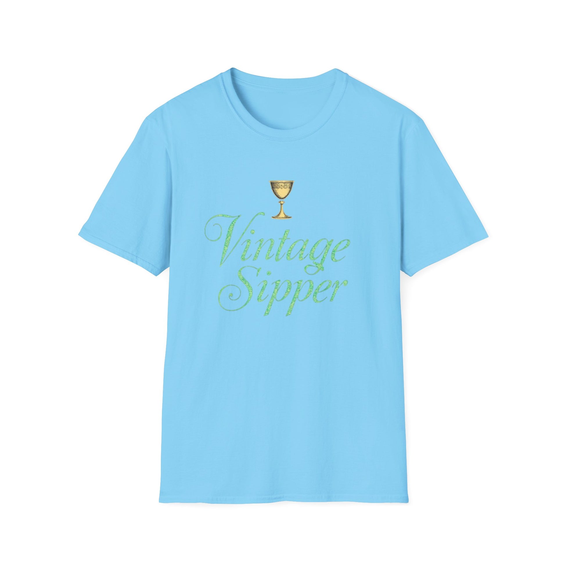 Vintage Sipper Unisex Softstyle T-Shirt, Casual Wear, Gift for Wine Lovers, Bar Night, Vintage Inspired Apparel - Psychonaut Swag