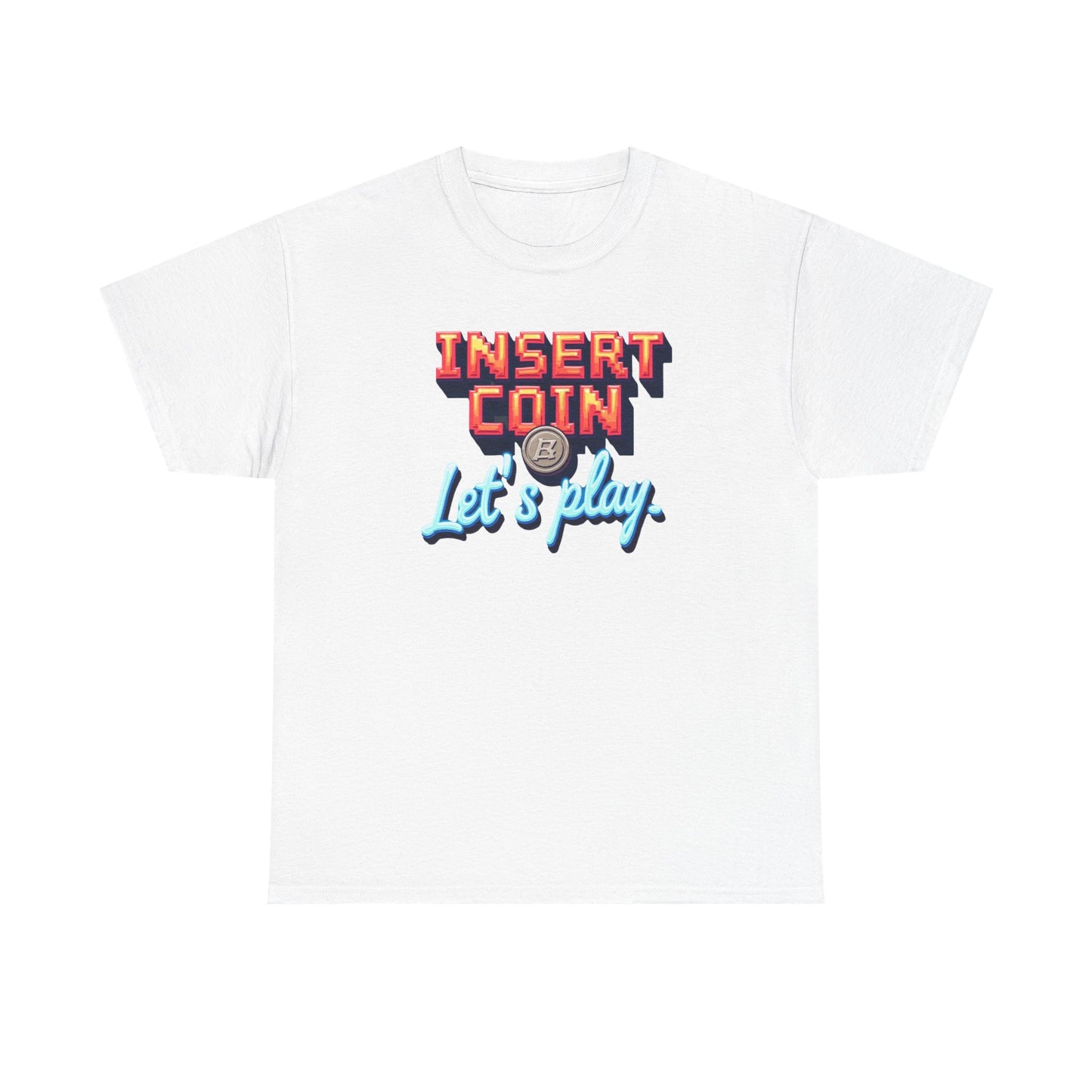 Insert Coin Tee, Let's Play Graphic Shirt, Retro Gamer T-Shirt, Unisex Cotton Tee, Gift for Game Lovers, Casual Wear