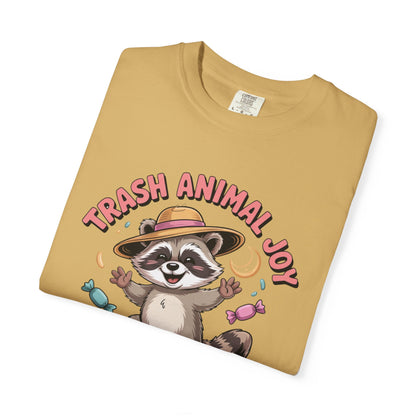Trash Animal Joy Raccoon T-Shirt — Cute Candy-Loving Graphic Tee