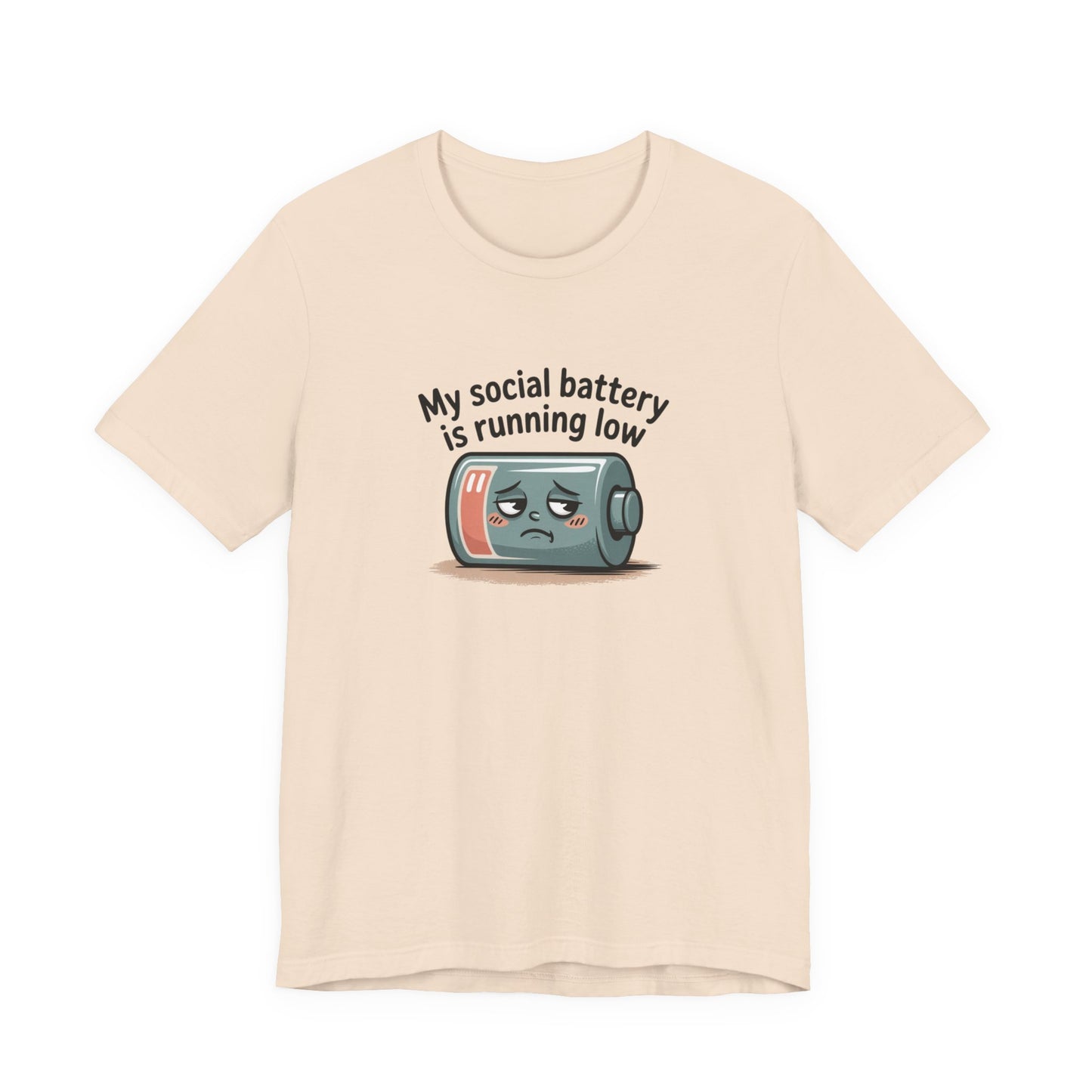 My Social Battery Is Running Low T-Shirt — Funny Introvert Graphic Tee