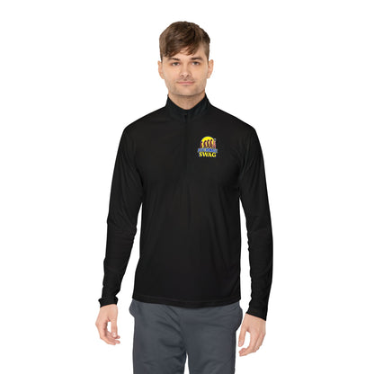 Small Biz Swag, Stylish Unisex Quarter-Zip Pullover - Trendy, Comfortable, Ideal for Outdoor Activities, Gifts, Travel, Everyday Wear