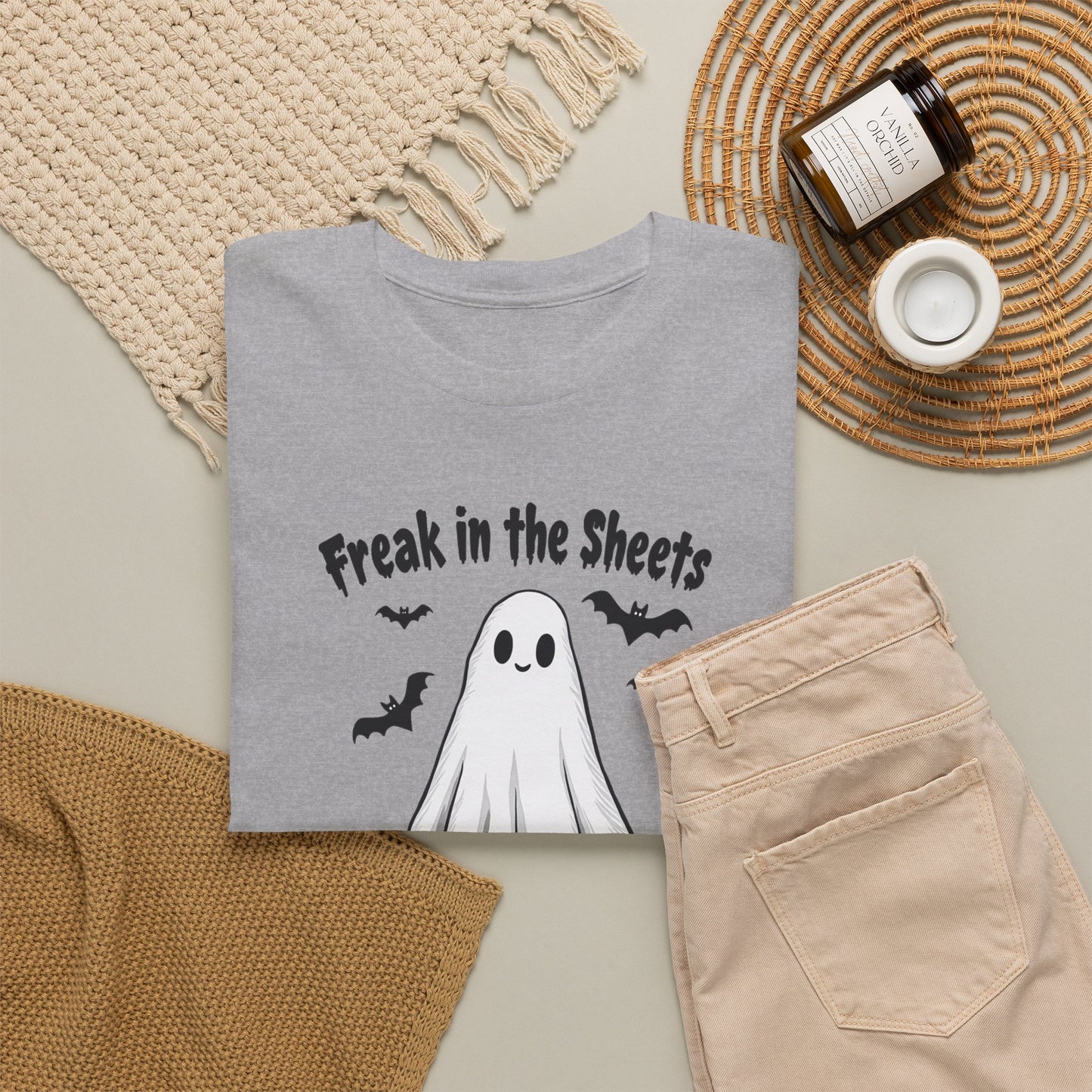 Ghost Tee — “Freak in the Sheets, So Don’t Ghost Me” Halloween Graphic T-Shirt