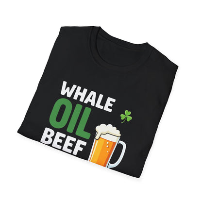 Whale Oil Beef Hooked Beer T-Shirt – Funny Irish Pub St. Patrick’s Day Tee