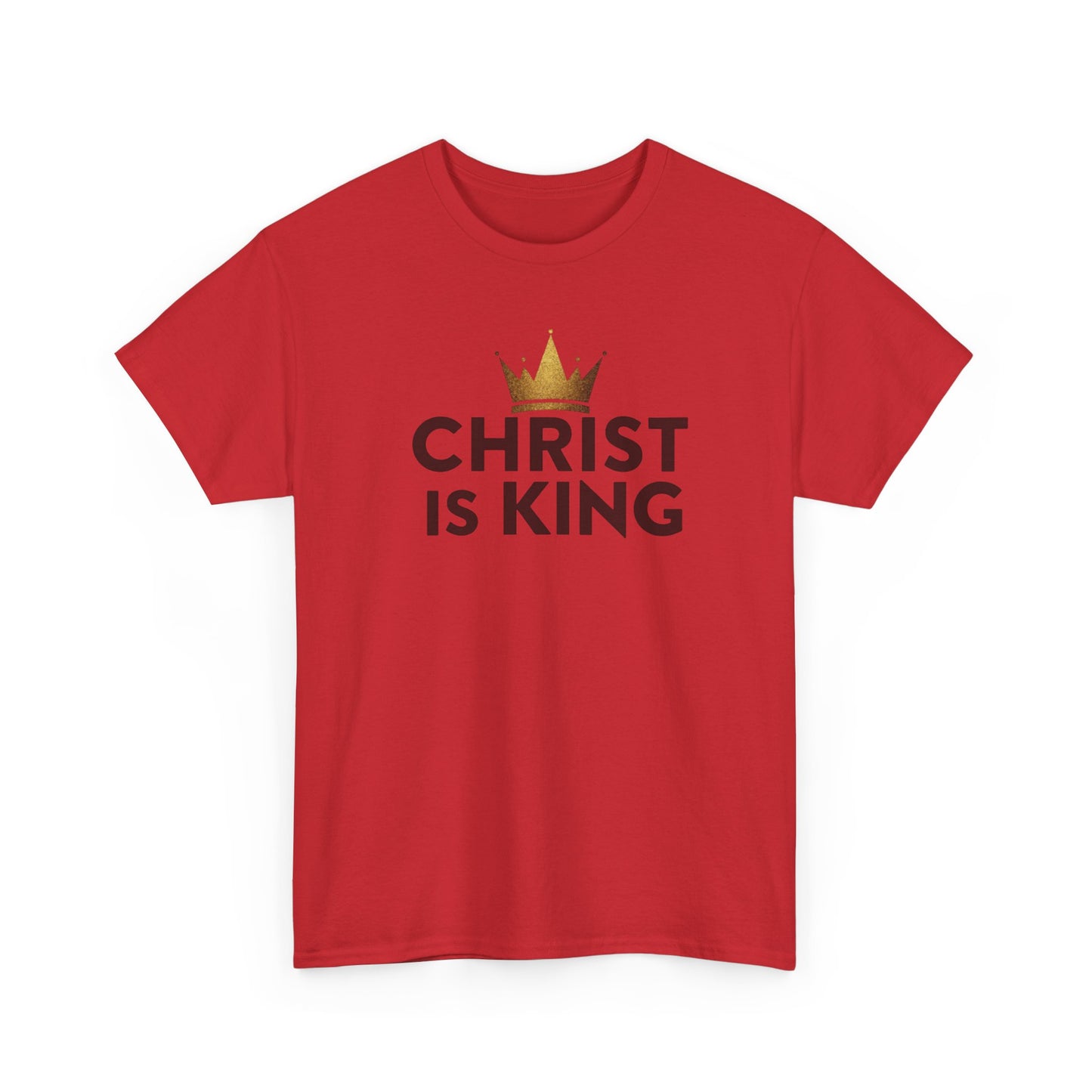 Christ Is King T-Shirt — Christian Faith Tee with Crown Graphic