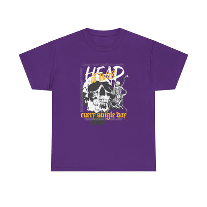 Head At War, skeleton Unisex Heavy Cotton Tee