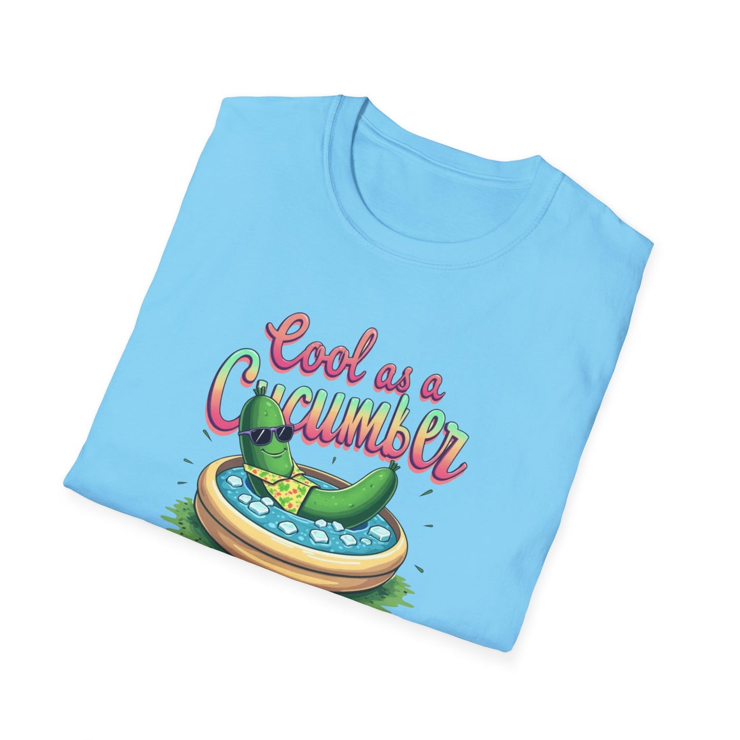 Cool as a Cucumber Unisex T-Shirt | Funny Summer Tee, Gift for Pool Parties, Relaxation Shirt, Fresh Summer Vibes, Chill Apparel, [...] - Psychonaut Swag