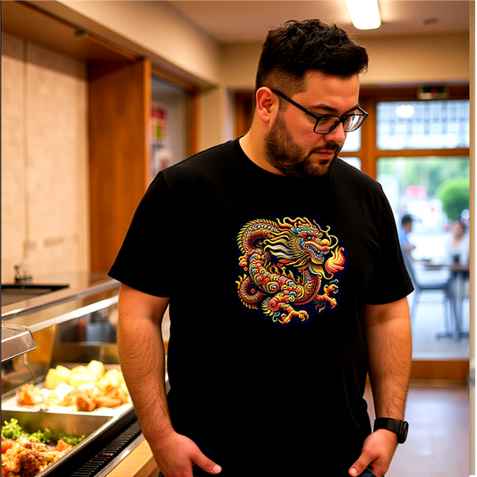 Dragon, Unisex Dragon Graphic T-Shirt - Colorful Garment-Dyed Tee - Psychonaut Swag