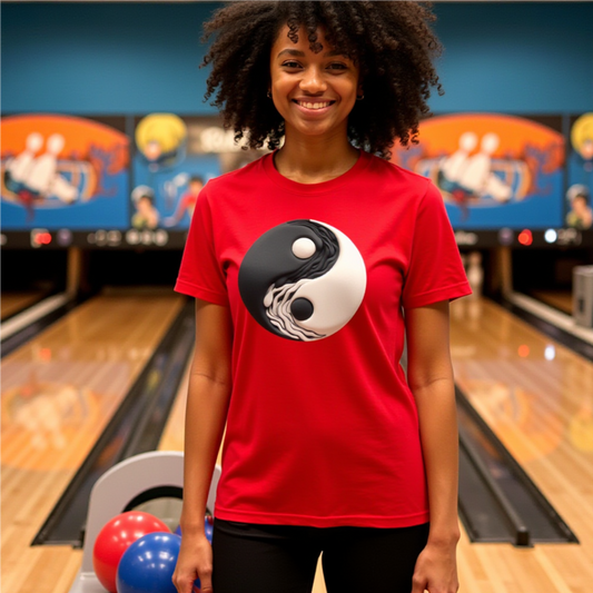 Blending good and evil, yin yang, Unisex Softstyle T-Shirt - Psychonaut Swag
