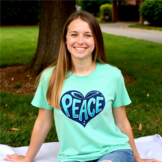 Peace Heart Tee - Psychonaut Swag